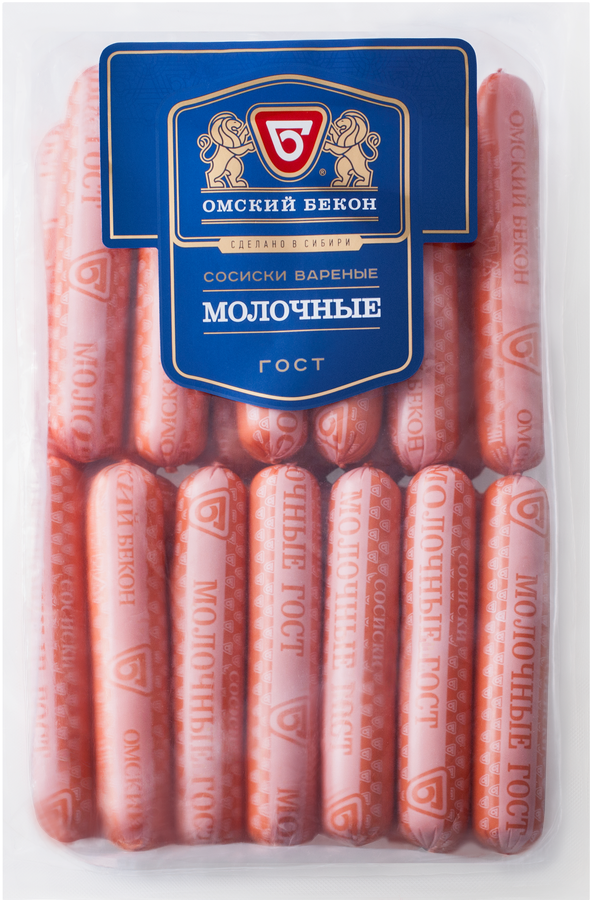 

Сосиски Омский Бекон молочные, вес