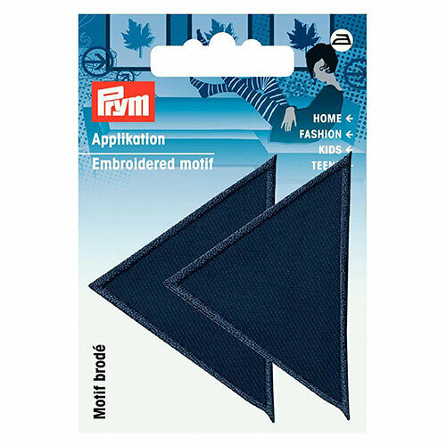 925472 Аппликация Треугольники, большие, /темно-синий цв. Prym