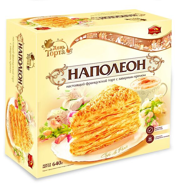 Торт слоёный Наполеон Черёмушки Cafe de Paris