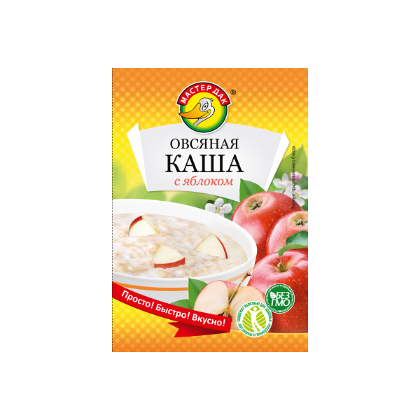 Каша Мастер Дак 35г овсяная с яблоком