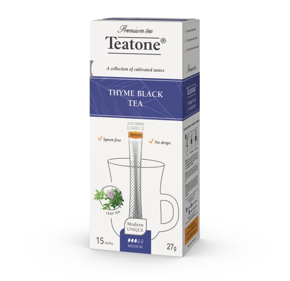 

Чай черный Teatone Thyme Black line Tea с чабрецом 15 стиков 27 г
