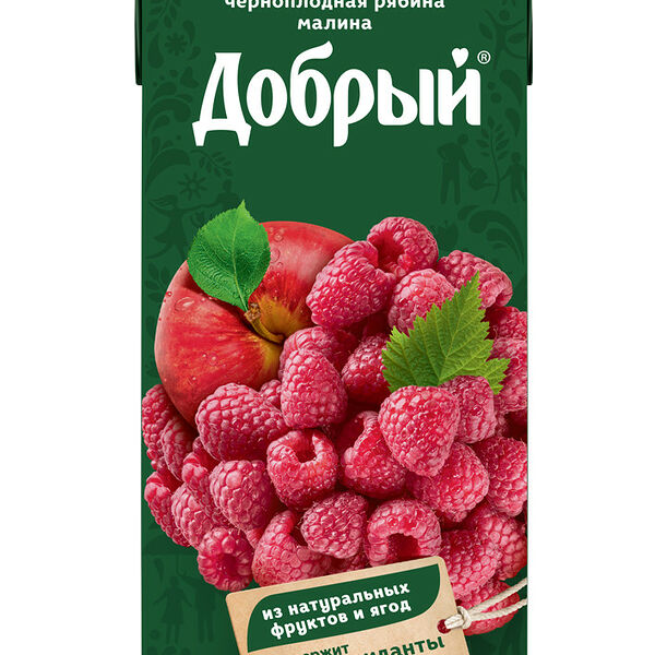 Нектар Добрый из яблок черн рябины и малины 2л
