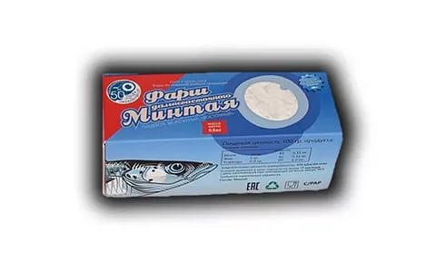 Фарш Дальневосточного минтая без кожи TM Океанрыбфлот