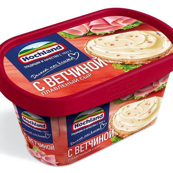 Сыр плавленый Hochland с ветчиной 55% 400 г