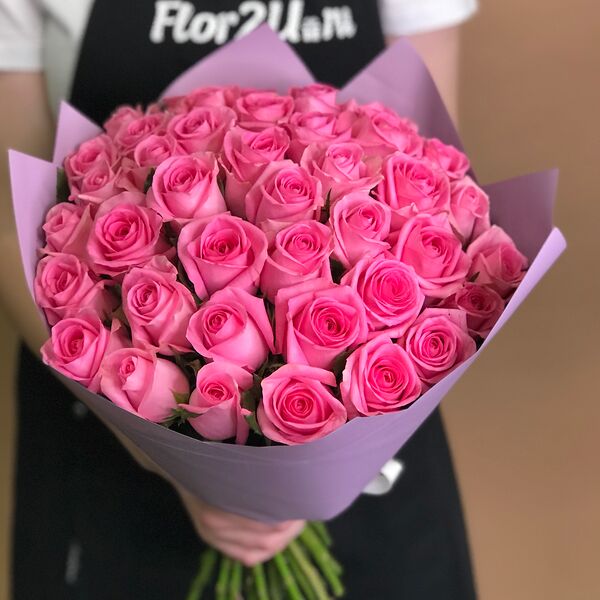 Букет из 41 розовой розы (50 см)