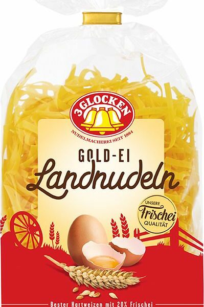 Макаронные изделия Schmale Bandnudeln 3 Glocken Gold-Ei Landnudeln