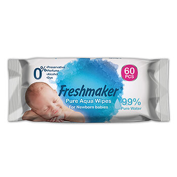 Салфетки влажные Pure Aqua детские, Freshmaker, 60 шт., Турция