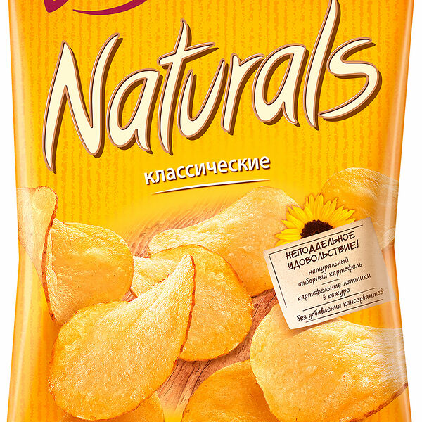 Чипсы картофельные Naturals классические с солью
