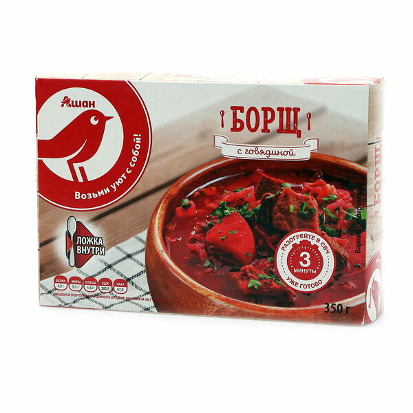 Борщ АШАН Красная птица с говядиной