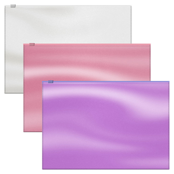 Zip-пакет ErichKrause Glossy Candy пластиковый A4 в ассортименте
