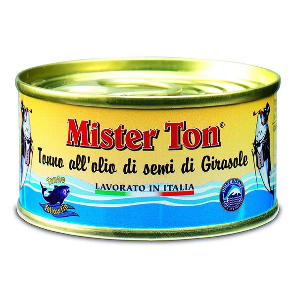 Филе-ломтики Mister Ton тунца желтоперого в подсолнечном масле, 160г