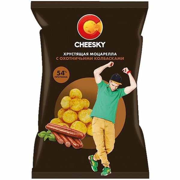 Хрустящая Моцарелла Cheesky 30% со вкусом охотничьих колбасок