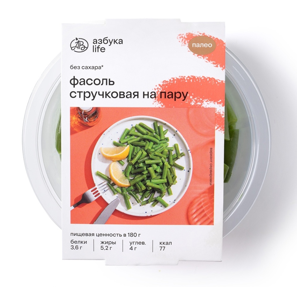 

Фасоль Азбука life стручковая на пару 180 г