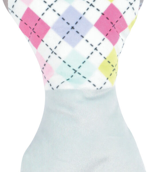 Zolux игрушка плюшевая для щенков с пищалкой Стильная кость 18,5 см., Серая