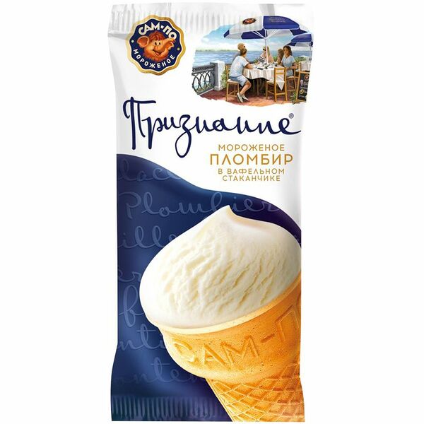 Пломбир Сам-По Признание ванильный 15%, 85г