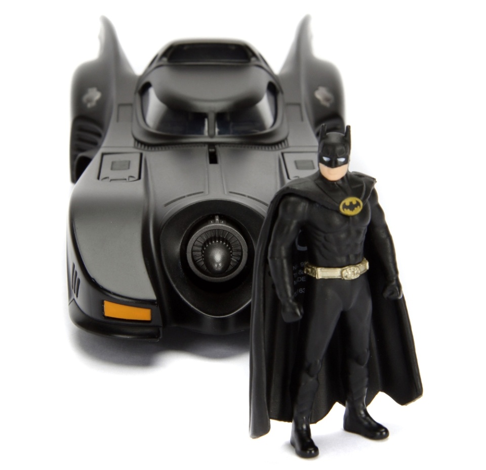 

Набор: машинка с фигуркой Batmobile 2.75" 1989 Batmobile W/Batman Figure, Jada Toys, 1:24, Китай