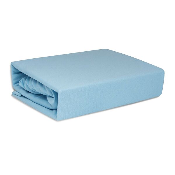 Простыня 1,5-спальный на резинке, размер: 140х200см, трикотаж, 100% хлопок, 110гр/м2, в ассортименте