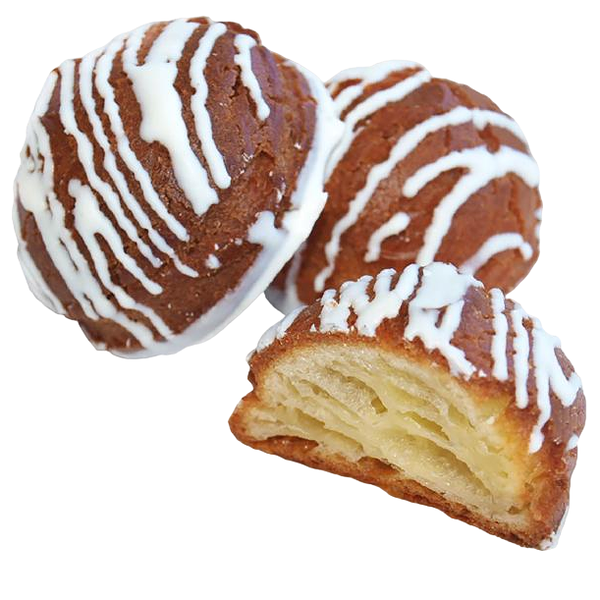 Печенье заварное в белой глазури