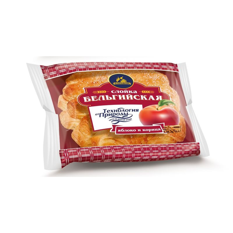 

Слойка Каравай Бельгийская с яблоком и корицей