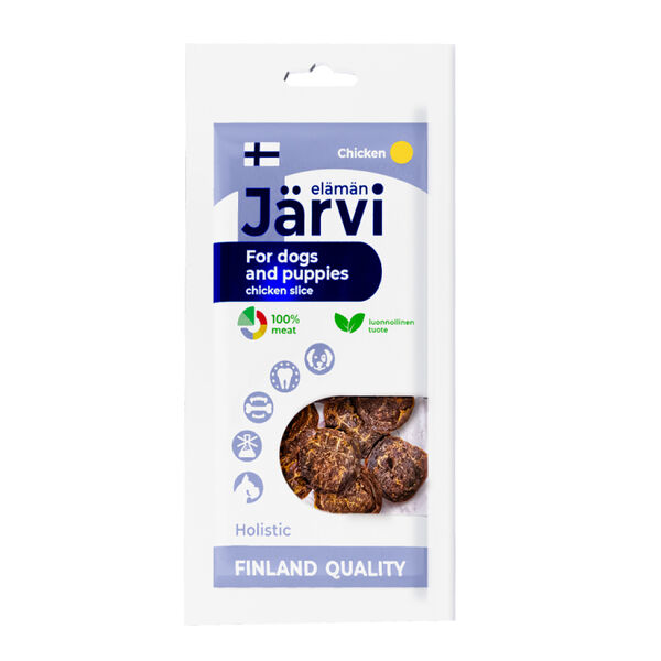 Jarvi вяленое лакомство Слайсы из курицы для собак и щенков всех пород 30 г