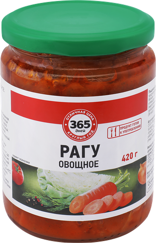 Икра овощная 365 ДНЕЙ, 420г
