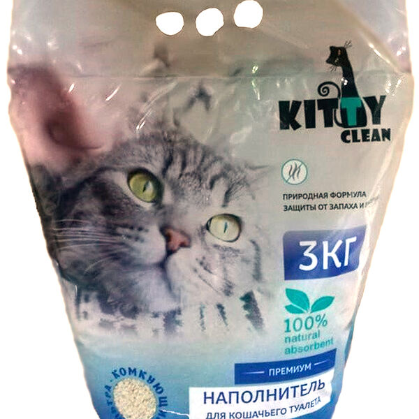 Наполнитель 3кг KITTY CLEAN (премиум) пакет