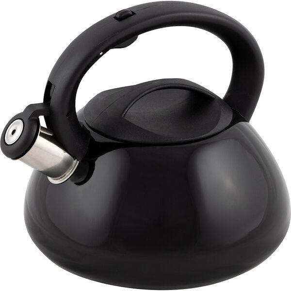 Чайник MAL-105-N со свистком, черный, 3 л, нерж. сталь