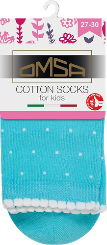 Носки детские Omsa Kids Calzino, в горошек, blu chiaro, р. 27-30