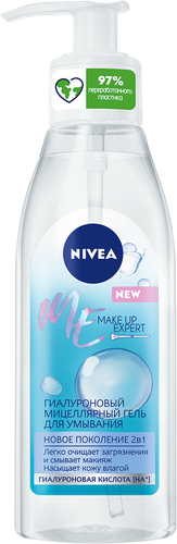 

Мицеллярный гель для умывания и снятия макияжа Nivea Make Up Expert гиалуроновый, 150 мл