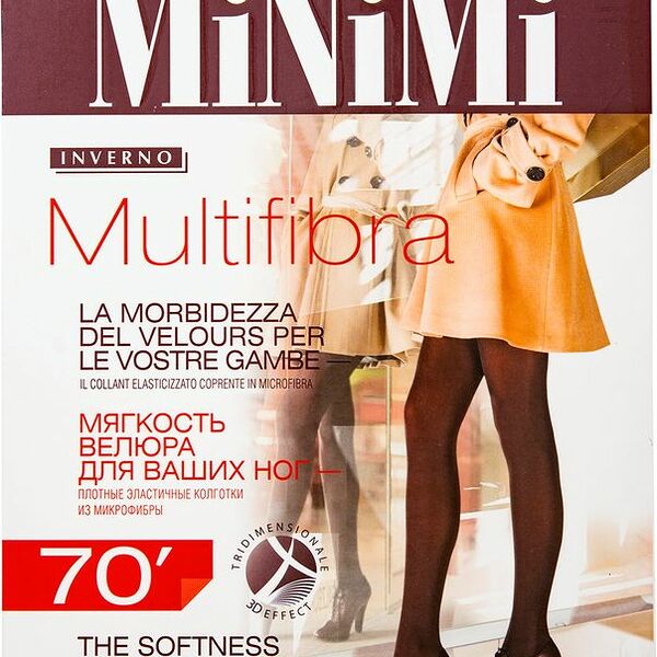 Колготки MiNiMi Multifibra 70 Nero Черные Размер 4