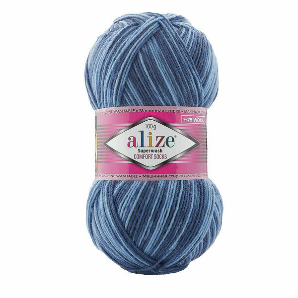 Пряжа ALIZE 'Superwash Comfort Socks' 100гр. 420м. (75% SW шерсть, 25% полиамид)(7677)