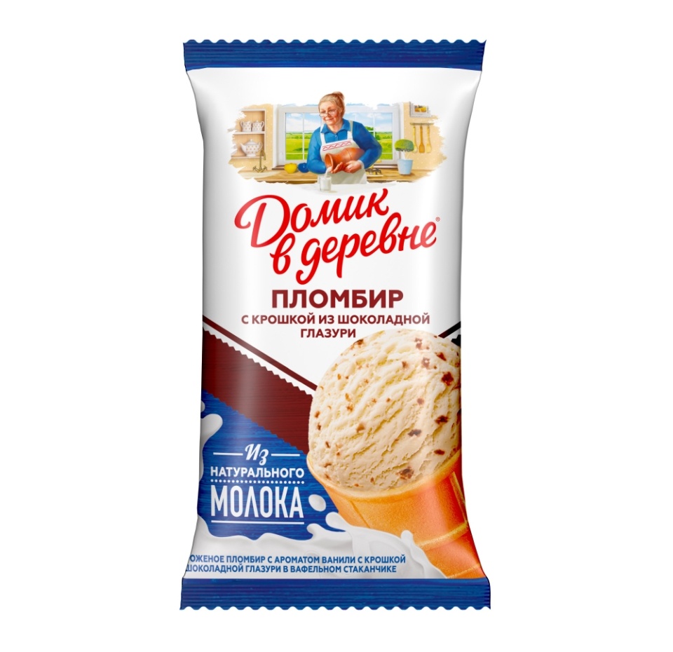 

Мороженое пломбир Домик в деревне с шоколадной крошкой 12% 80 г