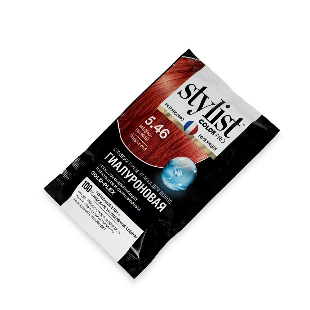 

Крем-краска для волос Stylist Color Pro гиалуроновая, стойкая Медно-рыжий 115 мл