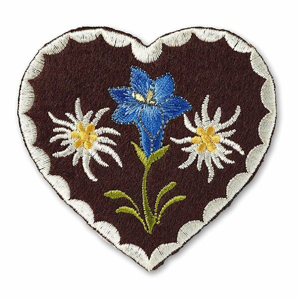 925496 Термоаппликация-заплатка Сердце кор. Эдельвейс Prym