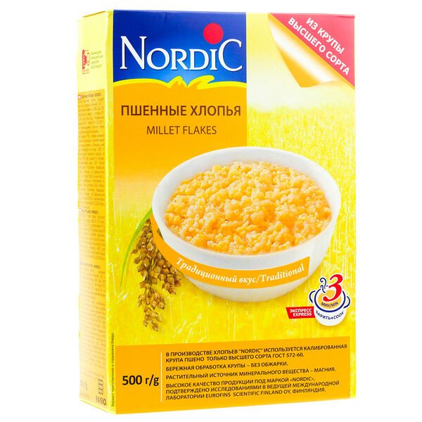 Хлопья пшённые Nordic
