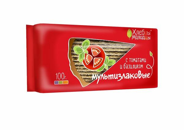 Хлебцы мультизлаковые Хлебцы-молодцы с томатами и базиликом