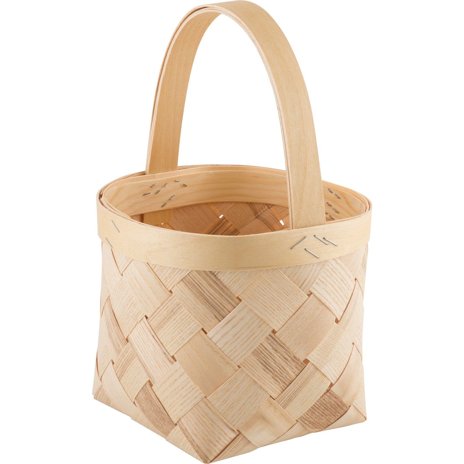 

Корзина плетеная береза металл 3 л 17x17x27.5 см