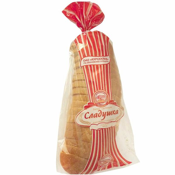 Батон Курскхлеб Сладушка нарезка сдобный