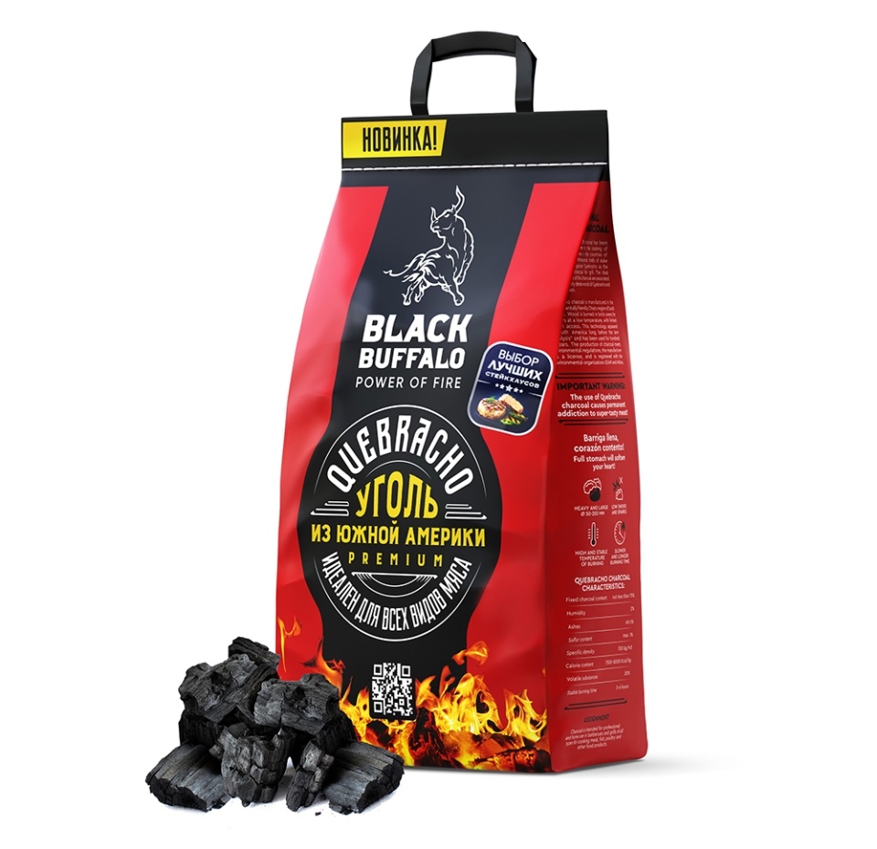 

Уголь древесный Quebracho Black Buffalo 4 кг