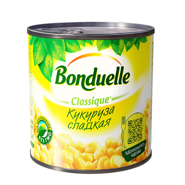 Кукуруза консервированная Bonduelle, сладкая, 340 г