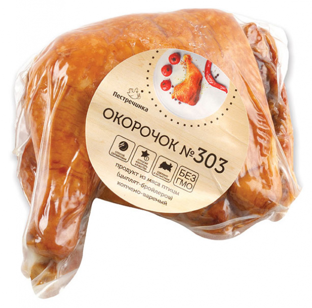 

Окорок цыпленка-бройлера варено-копченый Пестречинка, вес