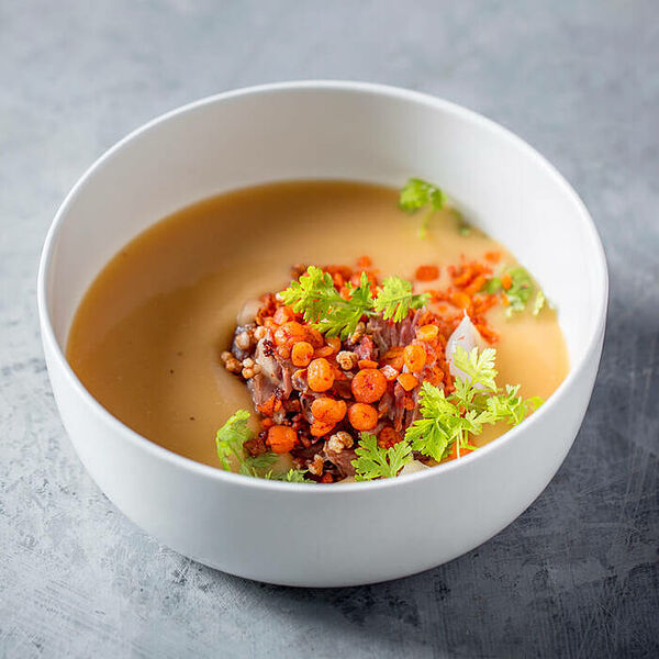 Гороховый суп с копчеными ребрами