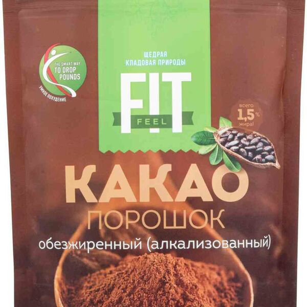 Какао-порошок обезжиренный Fit Feel 150 г