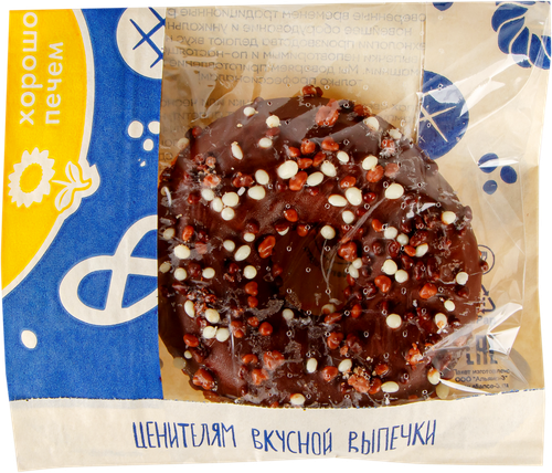 

Донат Лента Fresh с ореховой начинкой, покрытый дробленым орехом 70 г