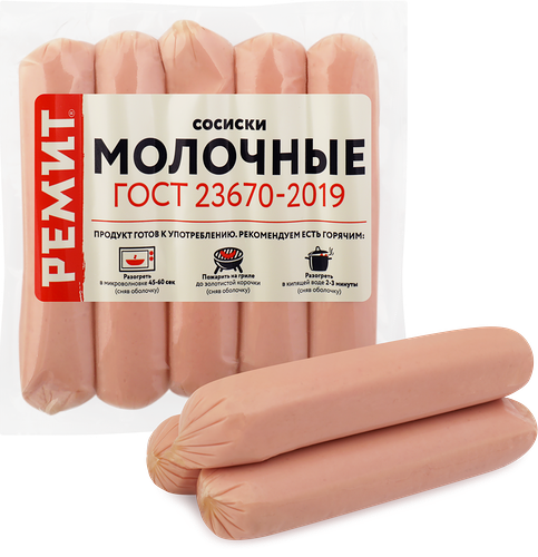 Сосиски РЕМИТ Молочные ГОСТ, 260г