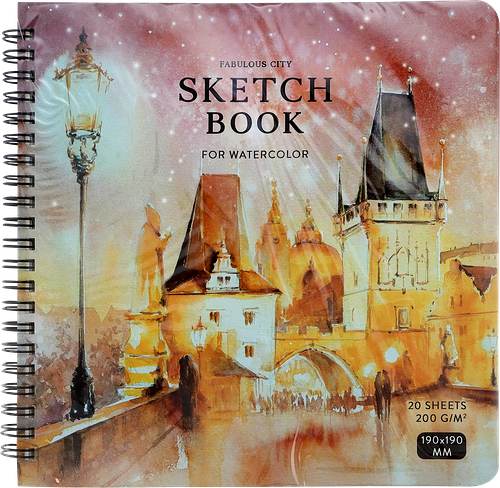 Скетчбук для акварели Greenwich Line Winter town 20 листов