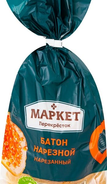 Батон Маркет Перекресток нарезной 190г 