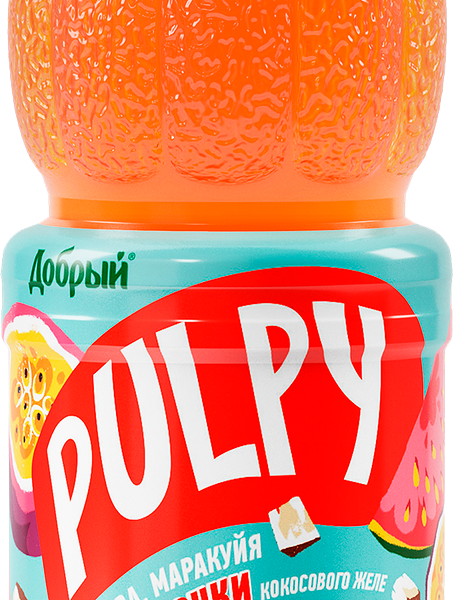 Напиток сокосодержащий Добрый Pulpy Маракуйя-гуава с кусочками кокосового желе 450мл