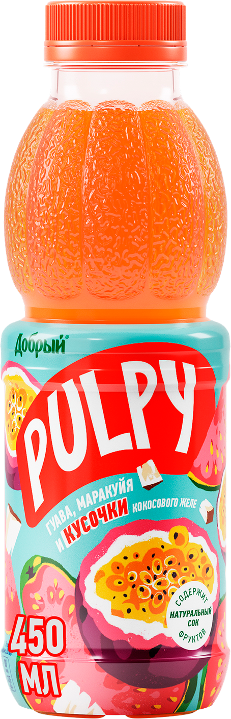 

Напиток сокосодержащий Добрый Pulpy Маракуйя-гуава с кусочками кокосового желе