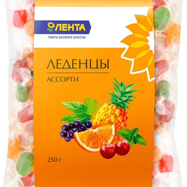 Леденцы ЛЕНТА Мини ассорти